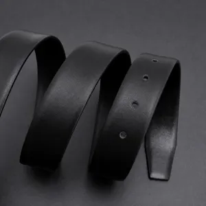 Men leather belt casual business black waist belt with adjustable holes classic fashion accessory