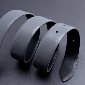 Men's leather belt strap dual side cowhide business casual trouser belt with stylish design