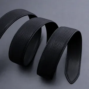 Men black leather belt formal business dress belt replacement strap stylish fashion accessory