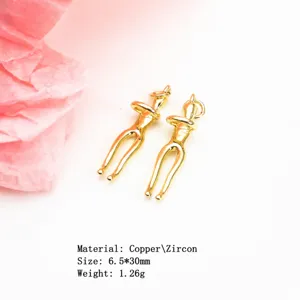 Detail view of the elegant copper hugging human figure pendant, showing delicate polished surface texture.