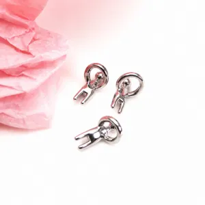 Cute copper angel pendant charm, miniature little figure DIY jewelry making accessories.