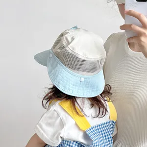 Breathable mesh baby sun hat, cute toddler bucket hat for summer outdoor activities and daily wear.