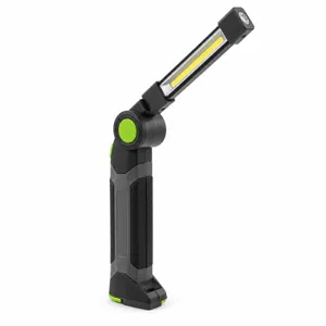 Detailansicht der klappbaren COB LED Arbeitsleuchte mit verstellbarem Kopf und Magnetsockel.