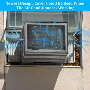 Outdoor window air conditioner mesh cover, breathable dustproof protector for outdoor.