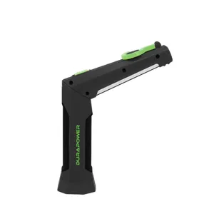 Détail de lampe de travail LED pliable, lampe d'inspection portable à double source.