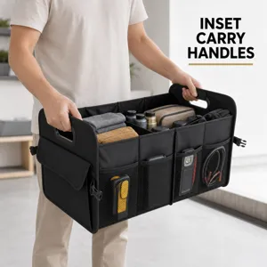 Organizador de maletero de coche de tela Oxford resistente caja de almacenamiento de accesorios