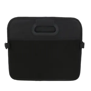 Schwarze Auto Kofferraum Aufbewahrungstasche faltbar tragbarer Organizer mit robustem Griff
