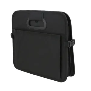 Tragbarer schwarzer Kofferraum Organizer, faltbare Autotasche mit praktischen Schnallen.