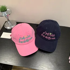 Casual embroidered baseball hat for women, soft top adjustable dad cap for daily wear spring