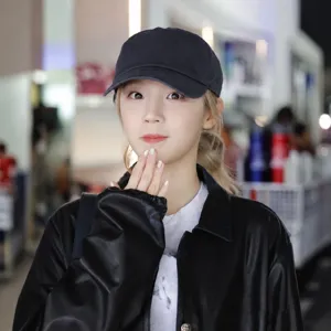 Fashionable embroidered Paris baseball cap for women, soft top casual sun hat, stylish design.
