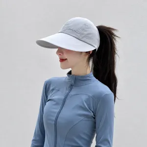 Breite Krempe leere Sonnenblende Kappe und UV Schutz Langarmshirt fur Outdoor Sport.