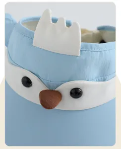 Cute cartoon penguin baby sun hat summer empty top hat for kids outdoor breathable style