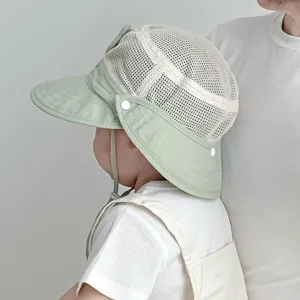 Cute baby sun hat breathable mesh toddler fisherman hat summer outdoor anti-uv cap for kids