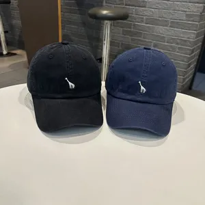 Koreanische bestickte Giraffe Baseball Cap Unisex lässige Sonnenkappe verstellbar