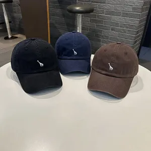 Koreanischer Stil Giraffen Bestickung Baseballcap, Freizeithut für Damen und Herren.