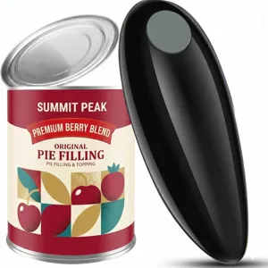 Abrelatas Eléctrico Automático de Plástico One Touch Utensilio de Cocina Borde Liso Abrelatas Portátil para Hogar