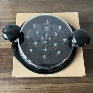 Hachoir manuel de viande de poulet en plastique avec couvercle transparent pour cuisine et animaux.