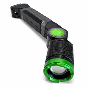 Foldable LED work light with strong beam, rechargeable magnetic inspection lamp for car camping.