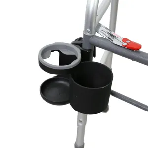 Universal walker cup holder bottle drink mount for elderly mobility aids and wheelchairs