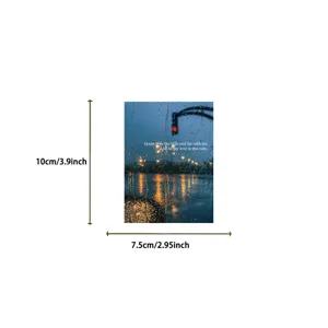 Rainy scenery decorative card postcard wall decor for bedroom living room 10x7.5cm.