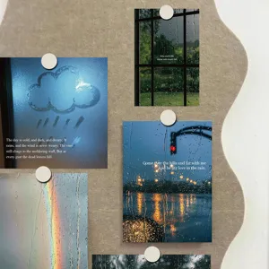 15pcs rainy landscape decorative cards wall postcards for bedroom aesthetic room decor