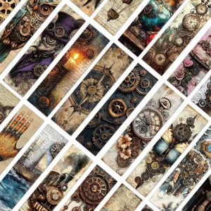 Set di 30 segnalibri vintage in stile steampunk con ingranaggi meccanici per lettura.