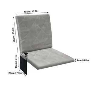 Faltbares beheiztes Sitzkissen Detail mit Maßangaben, tragbare Outdoor-Campingmatte.
