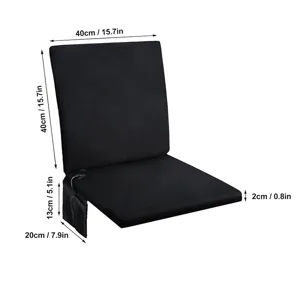 Tragbares beheizbares Outdoor-Sitzkissen mit USB, schwarze Falt-Campingstuhlauflage im Winter.