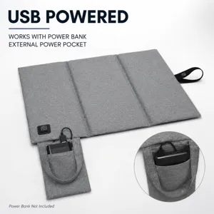 Klappbares beheizbares Sitzkissen vor buiten tragbare Camping Picknickmatte mit USB Fach