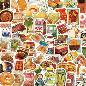 Japanese Food Graffiti Stickers Waterproof DIY Decorative Decals For Phone Case Water Bottle Laptop Scrapbooking Stationery Stickers