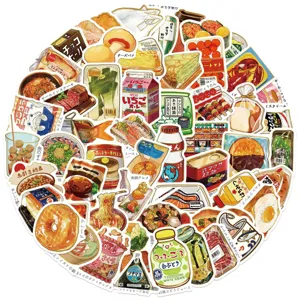 56pcs Japanese food graffiti stickers waterproof DIY decals for phone case water cup laptop