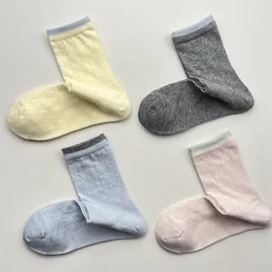 Women vintage vine hollow breathable mesh mid-tube socks spring summer thin cute cotton socks