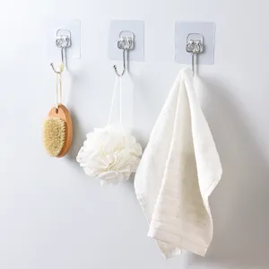 Ganchos adhesivos transparentes resistentes y sin marcas para cocina y baño colgar.