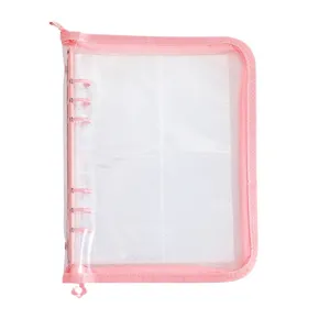 Rosa Brillo A5 Carpeta Transparente Tarjetero Foto Kpop Libro De Coleccion Anillas Nuevo
