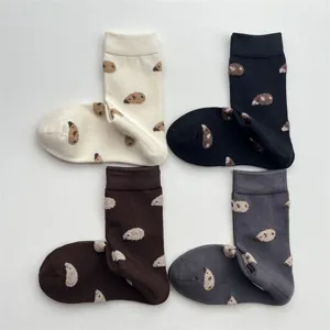 Donne Carino Porcellino d'India Animale Jacquard Calze a Metà Polpaccio Dolce Stile Giapponese Cotone Casual Inverno Caldo Moda Calze