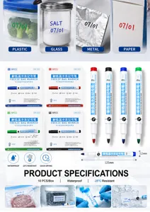 Waterdichte vriesbestendige marker stift voor voedsel opbergzakken en vriezer gebruik.