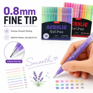 Kleurrijke acryl gelpennen set 0.8mm fijne punt waterdichte markers voor DIY journal art.
