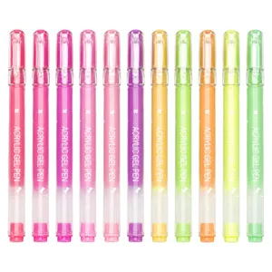 Kleurrijke acryl gelpen set voor DIY scrapbooking en handtekenen, watervast schrijfgereedschap.
