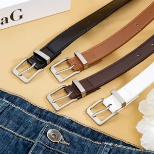 Women's Commuter PU Leather Belt Minimalist Pin Buckle Casual Versatile Solid Color Waist Belt For Daily Wear