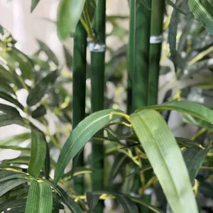 Artificial bamboo leaf detail close-up for indoor outdoor decoration plant landscape design