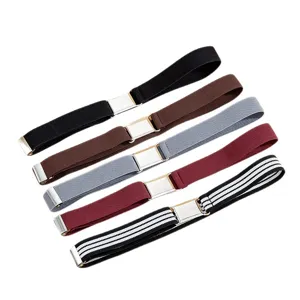 Adjustable kids elastic belt comfortable children trousers waistband multi-color options