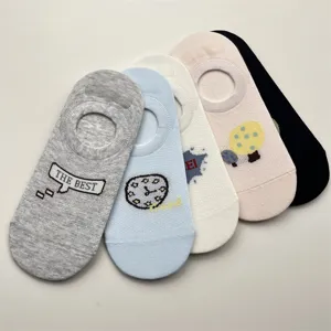 Women breathable mesh no show socks set 5 pairs cute casual ankle low cut boat socks