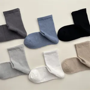 Herren Casual Baumwolle Atmungsaktiv Netz Wadenlange Socken Einifarbig Vielseitig Sport Socke