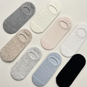 Damen unsichtbare Bootssocken, atmungsaktives Mesh-Design, rutschfettes Mehrfarbenset.
