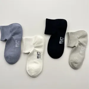 Chaussettes courtes respirantes unies pour hommes en coton chaussettes de sport lot