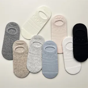 Damen atmungsaktive Mesh flache Füßlinge, einfarbige rutschfeste kurze Bootssocken.
