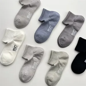 Chaussettes courtes en mesh respirant pour hommes, chaussettes de sport en coton.