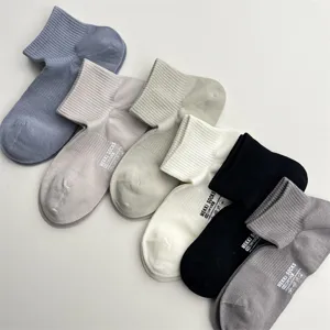 Chaussettes courtes homme en coton respirant maille unie sport confort quotidien doux