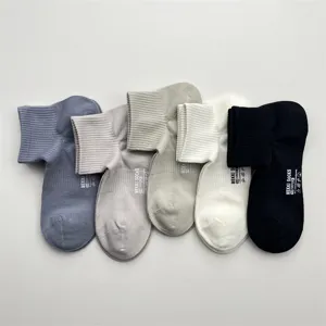 Chaussettes de cheville en coton maille respirante couleur unie homme confortables