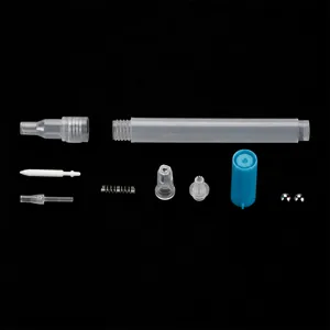 0.5mm empty valve marker pen barrel parts with transparent tube and steel balls for ink.